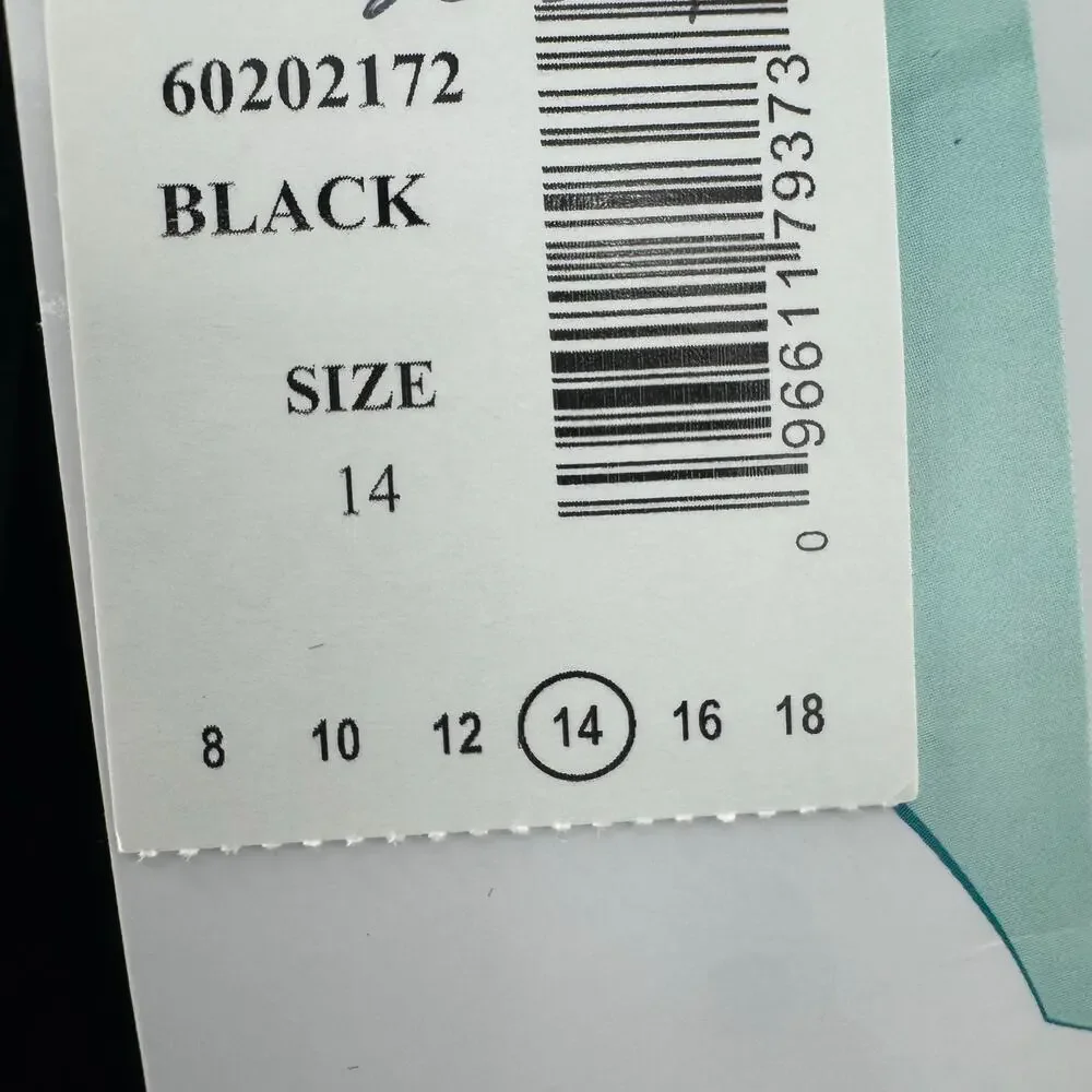 Swim Solutions Women's Knotted Flyaway Tankini Top in the Shade Black SZ 14 NWT - Picture 9 of 12